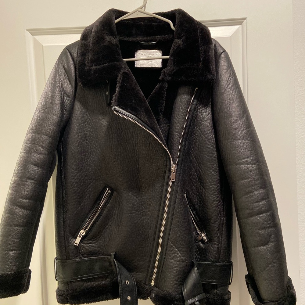 COPY - Black Zara’s shearling jacket